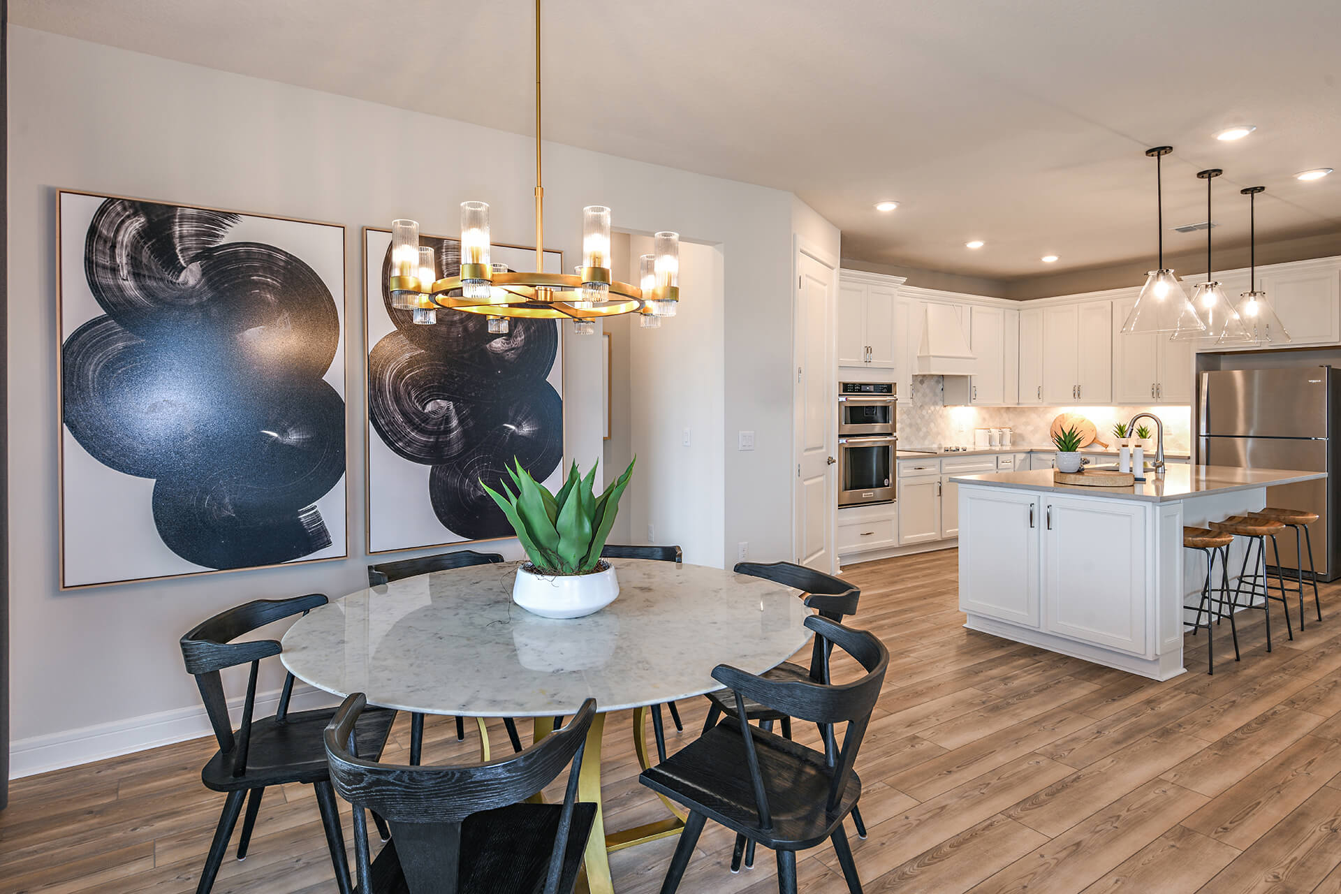 Pulte Homes Mystique dining and kitchen